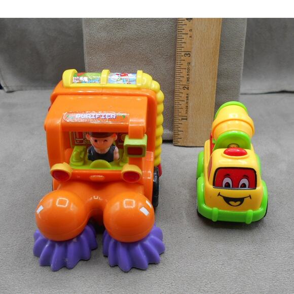 CifToys Push & Go Friction Power Street Sweeper & Small Cement Mixer Lot - Picture 3 of 7